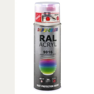 Afbeelding van Dupli Color Ral Acryl 9016 Verkeerswit Hoogglans 400 ml