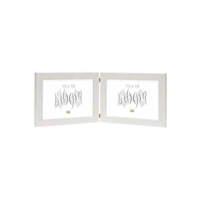 Afbeelding van Deknudt Frames fotolijst S41VF1 H2H wit tweeluik 2x 15x20 cm