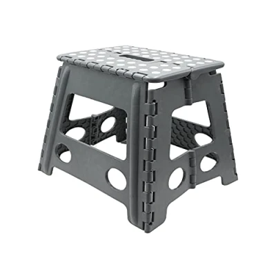 Afbeelding van ZOLLNER stapkruk, opvouwbaar, stabiel, 30 cm hoog, kunststof, grijs