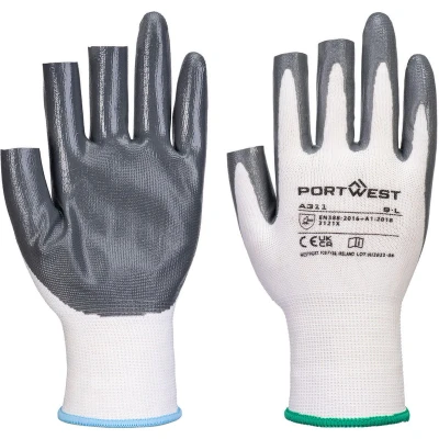 Afbeelding van Handschoen Grip 13 Nitril 3 vingerloze Portwest