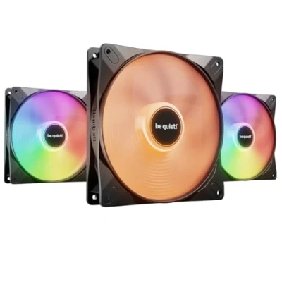 Afbeelding van be quiet! LIGHT WINGS LX Black Ventilatorhuis 3 pack 140mm PWM 56.0 cfm 1200 rpm 22.9 dBA ARGB LED 4 pin zwart
