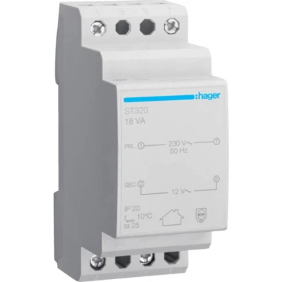 Afbeelding van Hager ST320 Veiligheidstransformator 12 V 1.5 A