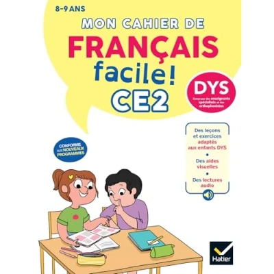 Afbeelding van MON CAHIER DE FRANCAIS FACILE DYS CE2