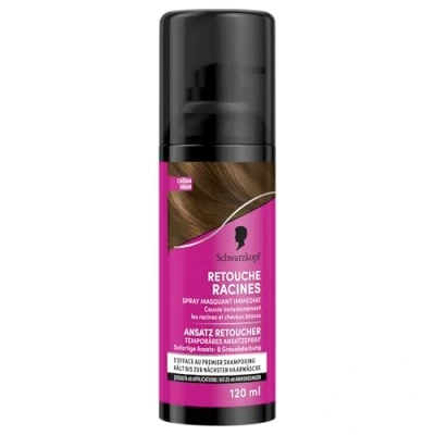 Afbeelding van Schwarzkopf Herstel voor witte haarwortels Tijdelijke haarwortelmaskerspray Verwijdert met de eerste shampoo Kastanje, 120 ml (1 stuk)