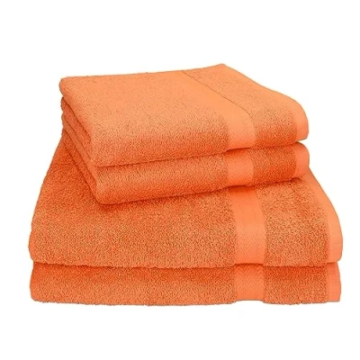 Afbeelding van Betz 4 handdoeken, 2 badhanddoeken, 100% katoen, premium kleur, oranje