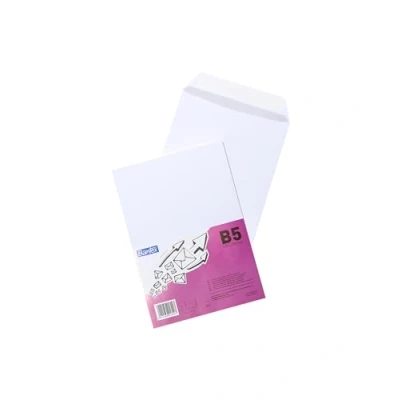 Afbeelding van Bantex 50 enveloppen DIN B5 (25 x 17,6 cm) met afneembare band, wit