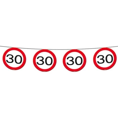 Afbeelding van Slinger 30 Verkeersbord karton