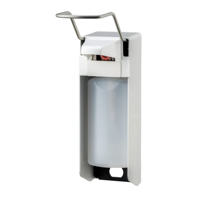 Afbeelding van MediQoline Zeep &amp; desinfectiemiddeldispenser 500 ml Lange beugel Aluminium