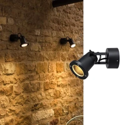 Afbeelding van SLV NAUTILUS 1002867 LED buitenlamp (wand) GU10 Zwart