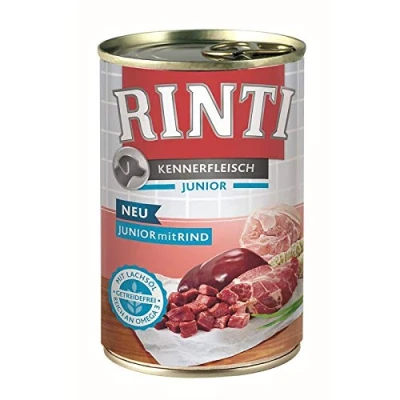 Afbeelding van 6x400g Kennerfleisch Junior Rund RINTI Hondenvoer