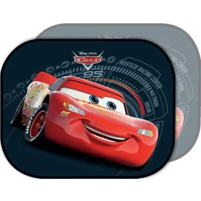 Afbeelding van Disney 1 paar zijgordijnen autozonwering Cars Mc Queen kinderen