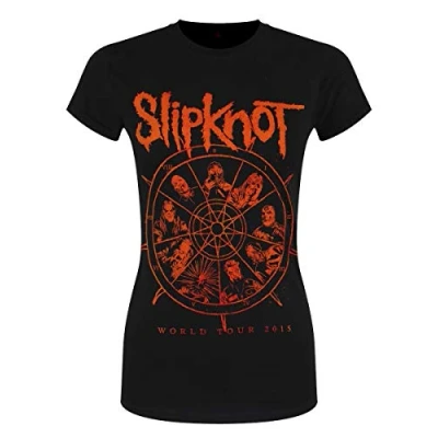 Afbeelding van Slipknot The Wheel Dames T shirt XL Zwart