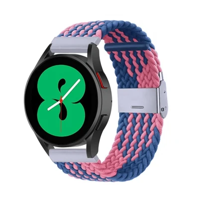Afbeelding van Garmin Approach S12 / S40 S42 Braided nylon bandje Blauw roze