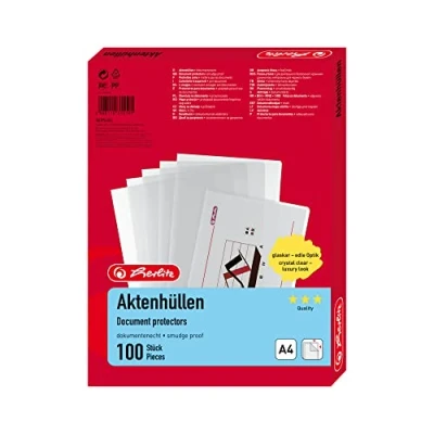 Image de herlitz pochette transparente, en PP, 0,11 mm, lisse,