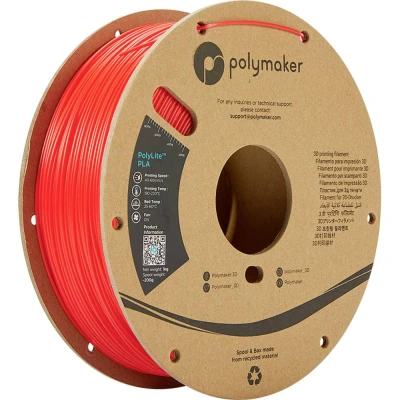 Afbeelding van Polymaker PA02019 PolyLite Filament PLA kunststof 2.85 mm 1000 g Rood 1 stuk(s)