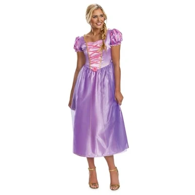 Afbeelding van DISGUISE 158349E EU Disney Rapunzel Basic Plus prinsessenkostuum voor volwassenen, dames, meerkleurig, L