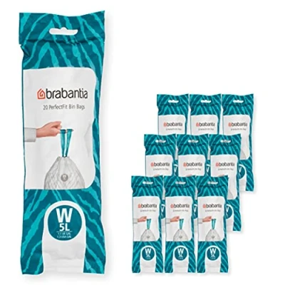Afbeelding van Brabantia PerfectFit Afvalzak Code W 5 Liter 10 Stuks Wit
