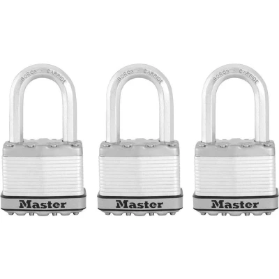 Afbeelding van Master Lock Hangslot Excell 52 mm staal 3 st M5EURTRILF