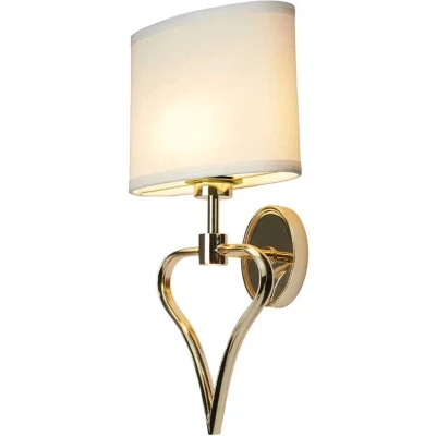 Afbeelding van Elstead Lighting LED Badkamerarmatuur Falmouth 3W 3000K 300Lm 830 IP44 French Gold/ White Shade