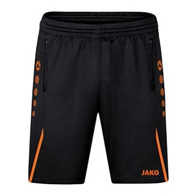 Afbeelding van JAKO Challenge Trainingsshorts voor heren, zwart/neonoranje