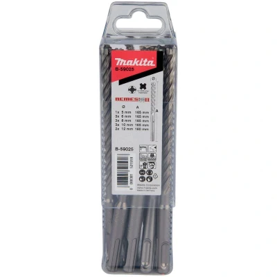 Afbeelding van MAKITA B 59025 SDS Plus NEMESIS II betonborenset 12 delig