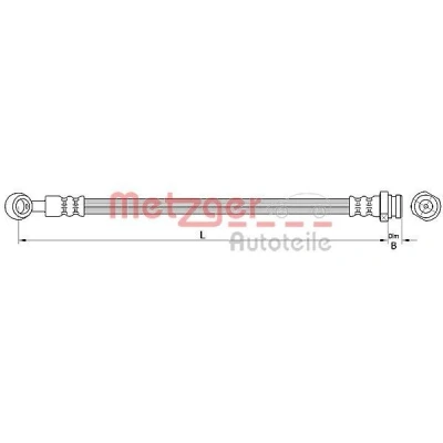 Afbeelding van METZGER 4110672 Remslang 351 M10 x 1 SF