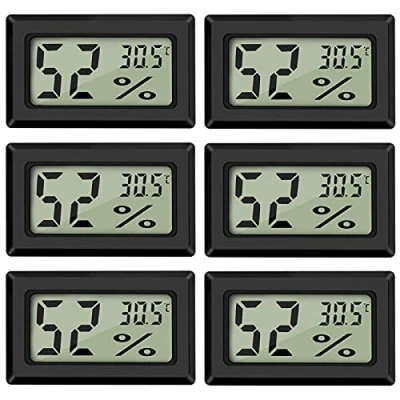 Afbeelding van Thlevel Digitale mini lcd thermometer, hygrometer, temperatuur, luchtvochtigheid, 50 70 ℃, 10% 99% RH, draagbaar, thermo weergave voor kantoor, keuken, luchtbevochtiger, broedmachines reptielen (6 stuks A)