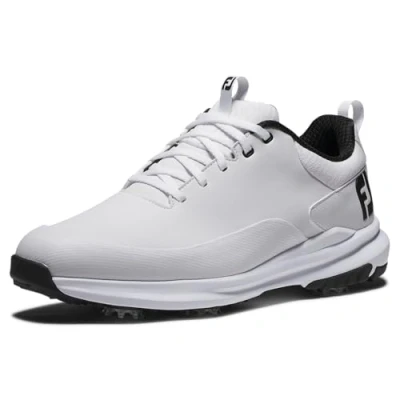 Afbeelding van FootJoy Fj Tour Rival golfschoenen voor heren, wit, zwart.