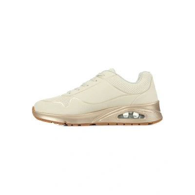 Afbeelding van Skechers Uno Gen1 Cool Heels Meisjes Sneakers Beige Maat 29