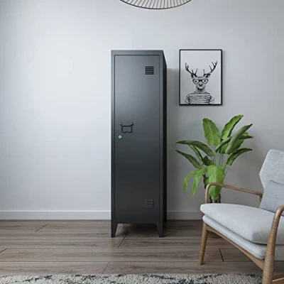 Afbeelding van Lockerkast Kurikka metaal 137x38x38 cm zwart