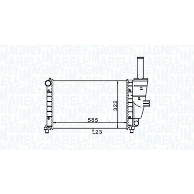 Afbeelding van MAGNETI MARELLI 350213187100 Radiateur 585 322 23 Koelribben mechanisch gelast FIAT: Punto II Hatchback