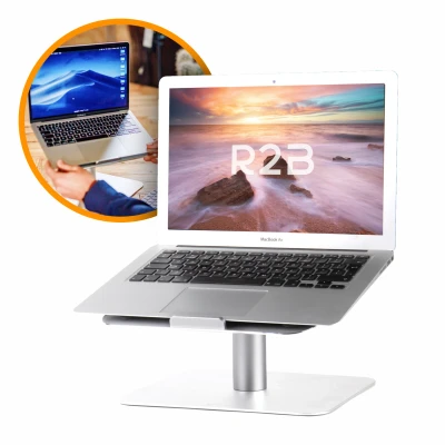 Afbeelding van R2B® Laptop Standaard Verstelbaar en Draaibaar 360 Graden Rotatie Model Waalwijk 10 t/m 17 inch Laptopstandaard Laptopverhoger Tablet Laptoptafel