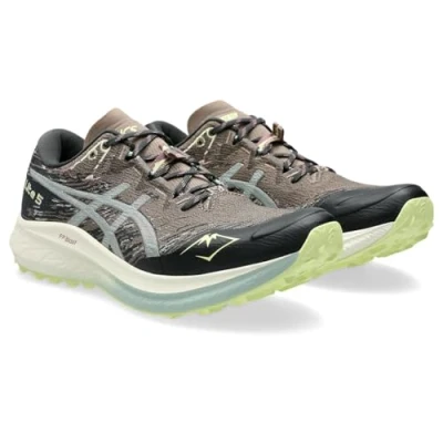Afbeelding van Asics FUJI LITE 5 Trail hardloopschoenen, Heren, Maat: 41.5, Saxon green/rainy lake Textiel/ synthetisch