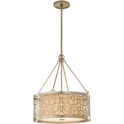 Afbeelding van Landelijke Hanglamp Steady Lighting Metaal Landelijk E27 L: 58.4cm Voor Binnen Woonkamer Eetkamer Zilver
