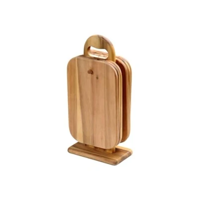 Afbeelding van Snijplanken, op standaard, acacia, 6 stuks, Kesper