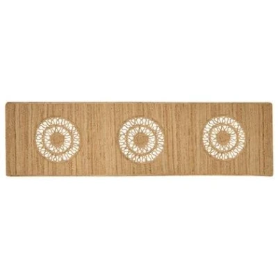Afbeelding van HATIPOGLU Laagpolig vloerkleed Beige 80 x 300 cm Jute