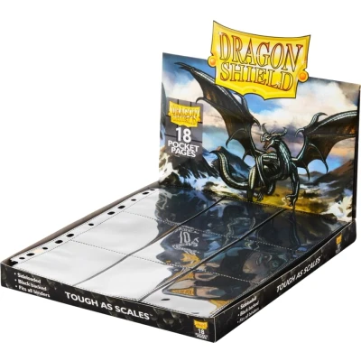 Afbeelding van Dragon Shield 18 Pocket Pages Side Loading Black (50 stuks)