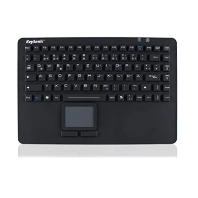 Image de KeySonic KSK 5230IN USB QWERTZ Noir Claviers (Mini Avec fil Noir)