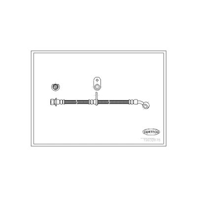 Afbeelding van CORTECO 19032676 Remslang Achteras links 492mm