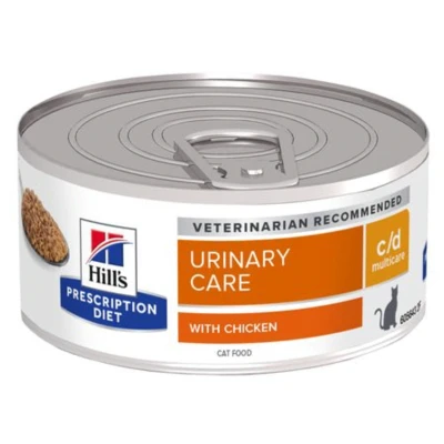 Afbeelding van Hill&#039;s Prescription Diet C/D Multicare Urinary Care Blik Kattenvoer Kip 156 g