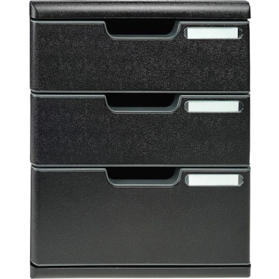 Image de Exacompta 325414D Modulo Module de Classement 3 Tiroirs Noir