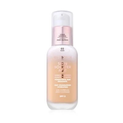 Afbeelding van Deborah Milano Skin Booster MAT Serum Foundation SPF 15, N.2 Nude, Energierend en Verhelderend Vitamine C Natuurlijke werking egaliseert de teint 30 ml