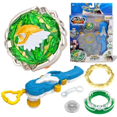 Afbeelding van Infinity Nado Toupie Non Stop Battle Deluxe Jade Bow, EU634403,Jouet Enfant 5 6 7 8 9 10 11 12 Ans Garcon Fille