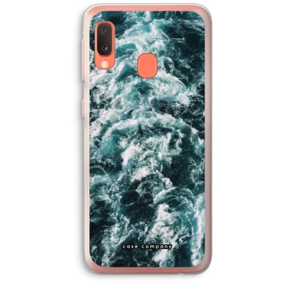 Afbeelding van Case Company® hoesje geschikt voor Samsung Galaxy A20e Zee golf Soft Cover Telefoonhoesje Bescherming aan alle Kanten en Schermrand