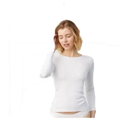 Afbeelding van Thermisch binnenshirt met lange mouwen, Wit.