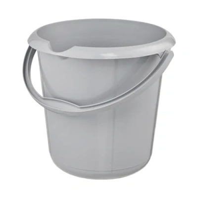 Afbeelding van keeeper Emmer met schenktuit, geïntegreerde schaal en ergonomische handgreep, 10 l, Mika Eco Line, grijs (Eco Stone Grey)
