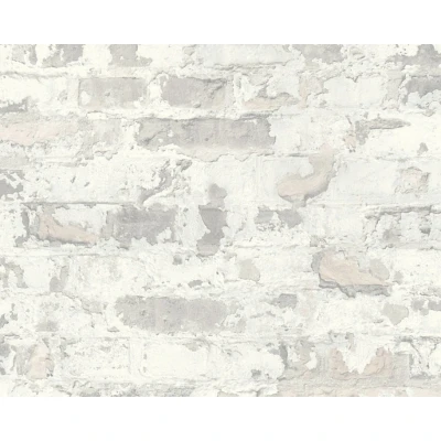 Afbeelding van STEEN EN BETONLOOK BEHANG industrieel Grijs Wit A.S. Création Elements 2