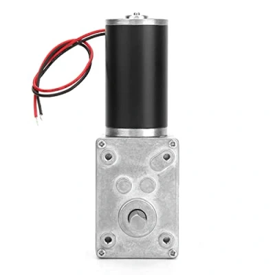 Afbeelding van 12 V 8 mm as wormwielmotor, hoge torsie metalen versnellingsbak turbo snelheidsreductie elektrische motor met kogellager (12 V, rpm)