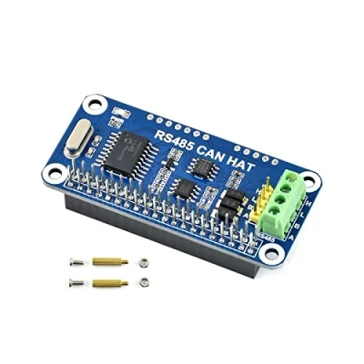 Afbeelding van RS485 CAN HAT voor Raspberry Pi 4B/3B+/3B/2B/B+/A+/Zero W/Zero WH, maakt communicatie op afstand mogelijk via RS485/CAN, Onboard MCP2515 controller SPI interface, SN65HVD230 transceiver