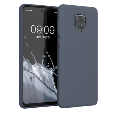 Afbeelding van kwmobile telefoonhoesje geschikt voor Xiaomi Redmi Note 9S / 9 Pro Max Hoesje smartphone Back cover in blauwgrijs